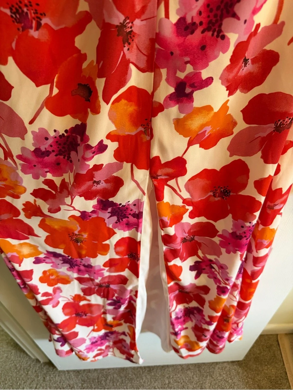 Premier Pink & Red Floral Halter One-Piece